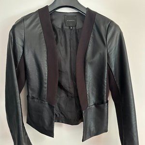 Dynamite Faux Leather Blazer